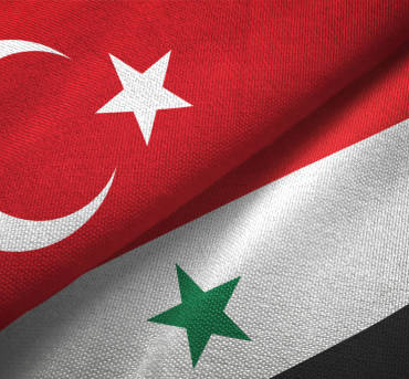 Syria and Turkey flag together realtions textile cloth fabric texture